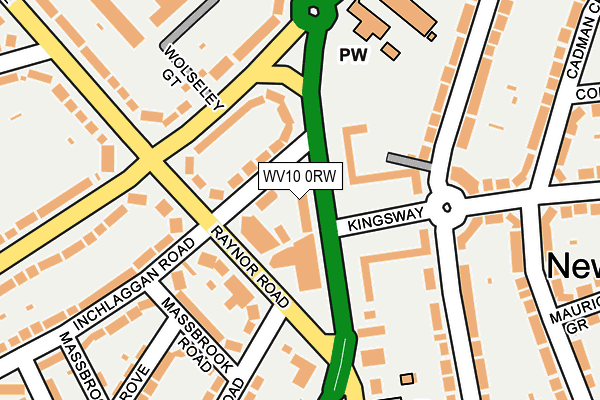 WV10 0RW map - OS OpenMap – Local (Ordnance Survey)