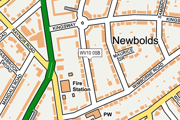 WV10 0SB map - OS OpenMap – Local (Ordnance Survey)