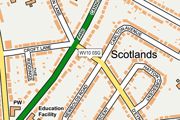 WV10 0SG map - OS OpenMap – Local (Ordnance Survey)