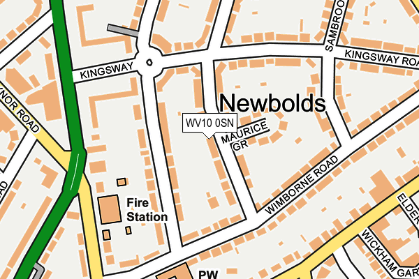 WV10 0SN map - OS OpenMap – Local (Ordnance Survey)