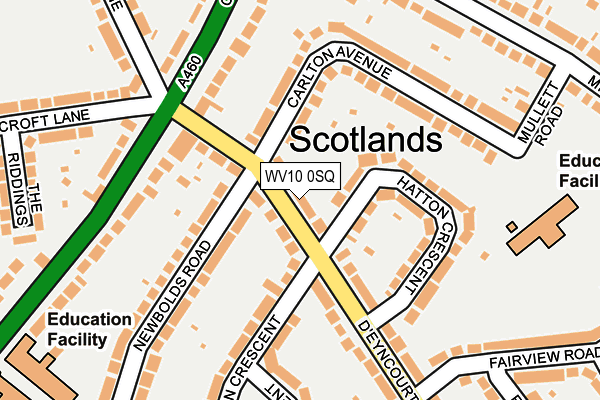 WV10 0SQ map - OS OpenMap – Local (Ordnance Survey)