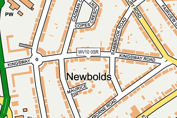 WV10 0SR map - OS OpenMap – Local (Ordnance Survey)