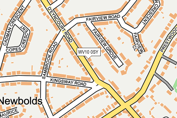 WV10 0SY map - OS OpenMap – Local (Ordnance Survey)