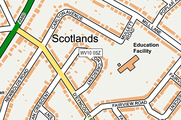 WV10 0SZ map - OS OpenMap – Local (Ordnance Survey)