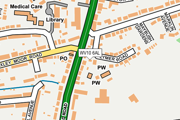 WV10 6AL map - OS OpenMap – Local (Ordnance Survey)