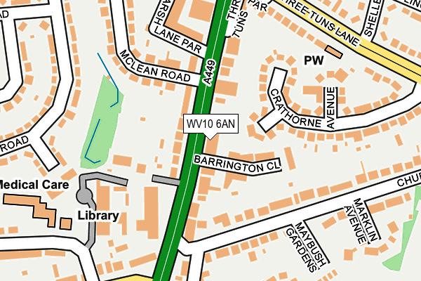 WV10 6AN map - OS OpenMap – Local (Ordnance Survey)