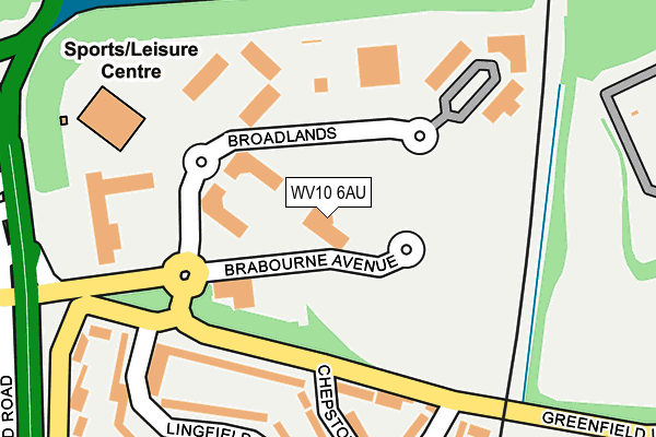 WV10 6AU map - OS OpenMap – Local (Ordnance Survey)