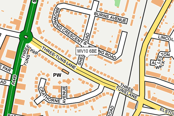 WV10 6BE map - OS OpenMap – Local (Ordnance Survey)