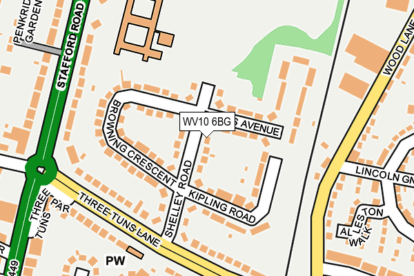 WV10 6BG map - OS OpenMap – Local (Ordnance Survey)