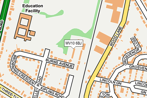WV10 6BJ map - OS OpenMap – Local (Ordnance Survey)