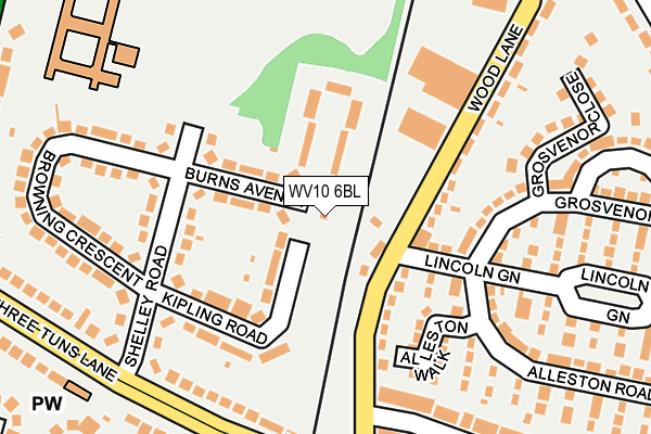 WV10 6BL map - OS OpenMap – Local (Ordnance Survey)