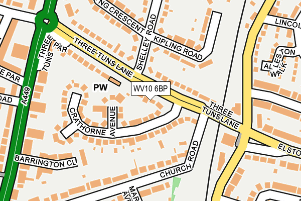 WV10 6BP map - OS OpenMap – Local (Ordnance Survey)