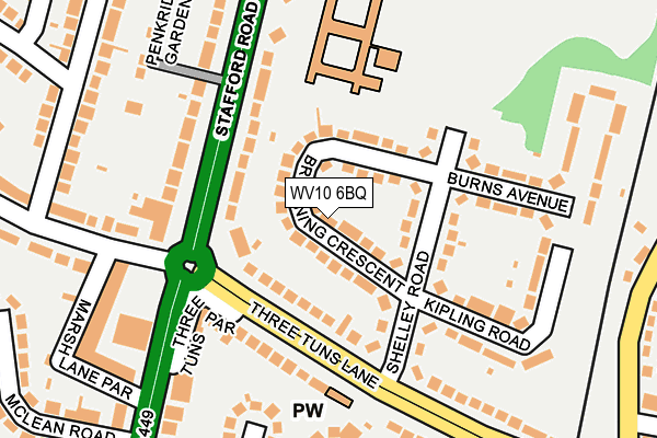 WV10 6BQ map - OS OpenMap – Local (Ordnance Survey)