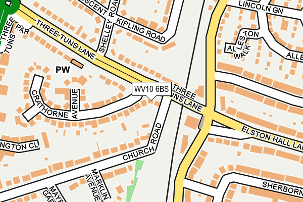 WV10 6BS map - OS OpenMap – Local (Ordnance Survey)