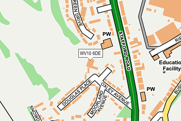 WV10 6DE map - OS OpenMap – Local (Ordnance Survey)