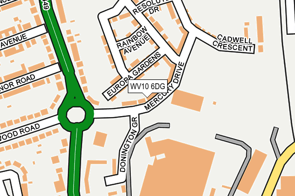 WV10 6DG map - OS OpenMap – Local (Ordnance Survey)