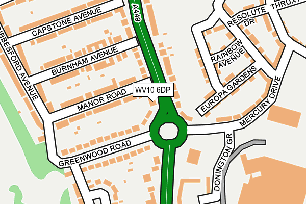 WV10 6DP map - OS OpenMap – Local (Ordnance Survey)