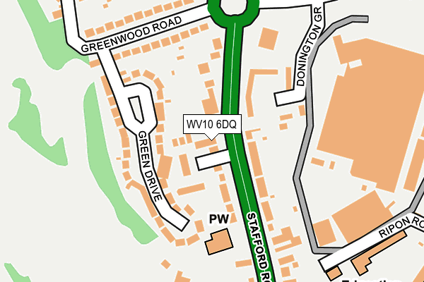 WV10 6DQ map - OS OpenMap – Local (Ordnance Survey)
