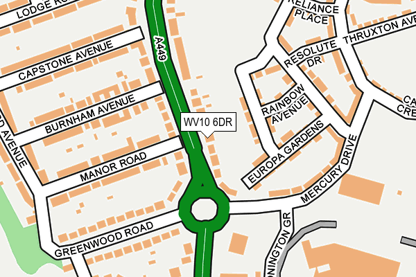 WV10 6DR map - OS OpenMap – Local (Ordnance Survey)