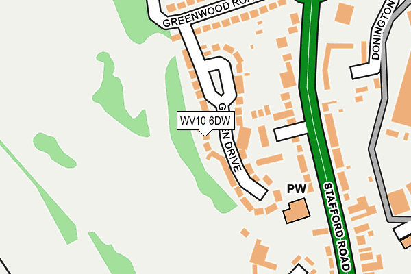 WV10 6DW map - OS OpenMap – Local (Ordnance Survey)