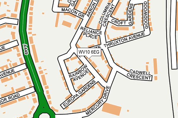 WV10 6EG map - OS OpenMap – Local (Ordnance Survey)