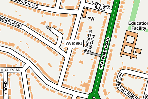 WV10 6EJ map - OS OpenMap – Local (Ordnance Survey)