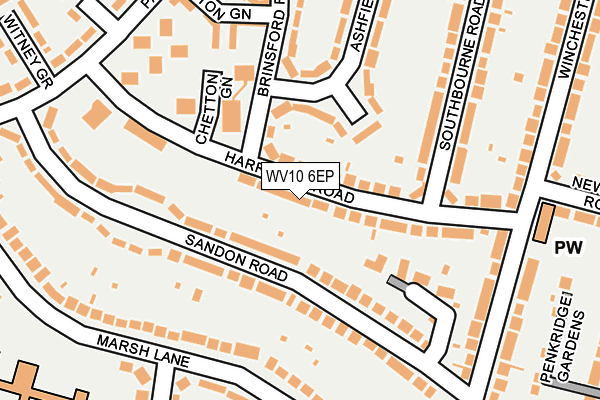 WV10 6EP map - OS OpenMap – Local (Ordnance Survey)