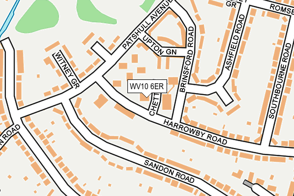 WV10 6ER map - OS OpenMap – Local (Ordnance Survey)