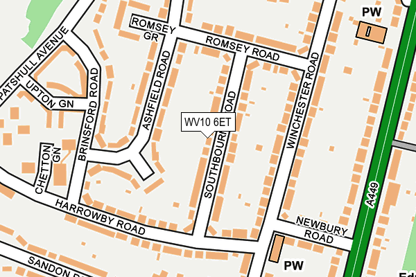 WV10 6ET map - OS OpenMap – Local (Ordnance Survey)