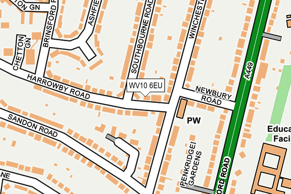 WV10 6EU map - OS OpenMap – Local (Ordnance Survey)
