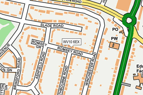 WV10 6EX map - OS OpenMap – Local (Ordnance Survey)