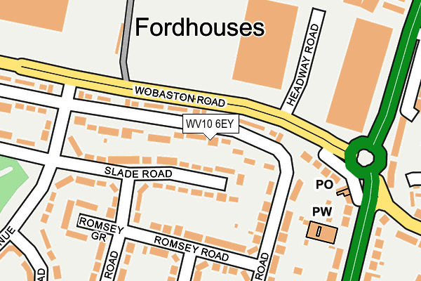 WV10 6EY map - OS OpenMap – Local (Ordnance Survey)