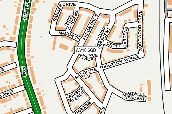 WV10 6GD map - OS OpenMap – Local (Ordnance Survey)