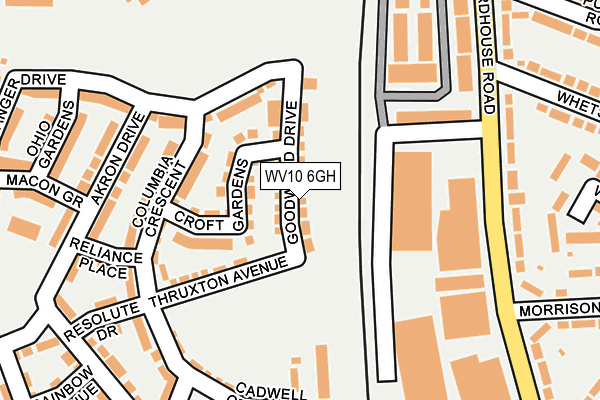 WV10 6GH map - OS OpenMap – Local (Ordnance Survey)
