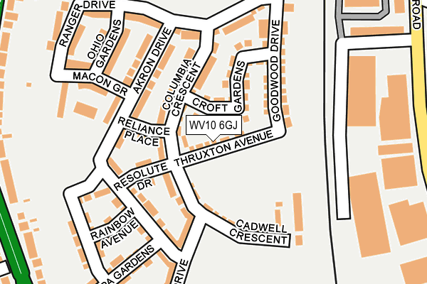 WV10 6GJ map - OS OpenMap – Local (Ordnance Survey)