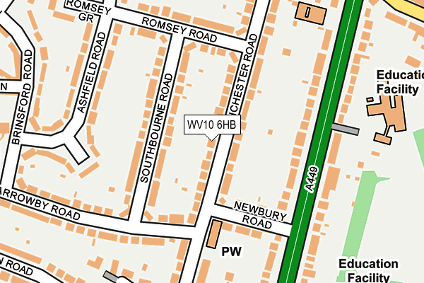 WV10 6HB map - OS OpenMap – Local (Ordnance Survey)