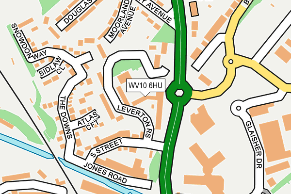 WV10 6HU map - OS OpenMap – Local (Ordnance Survey)