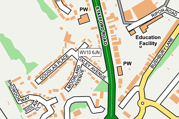 WV10 6JN map - OS OpenMap – Local (Ordnance Survey)