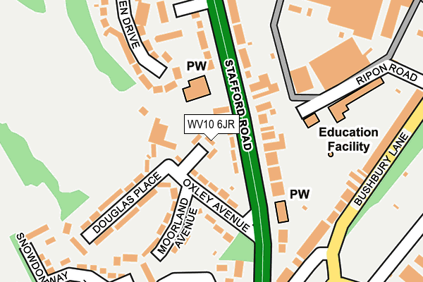 WV10 6JR map - OS OpenMap – Local (Ordnance Survey)