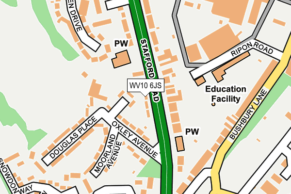 WV10 6JS map - OS OpenMap – Local (Ordnance Survey)