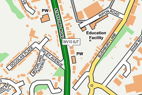 WV10 6JT map - OS OpenMap – Local (Ordnance Survey)