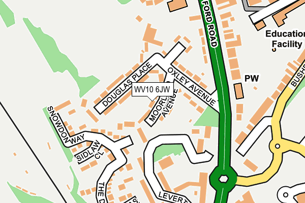 WV10 6JW map - OS OpenMap – Local (Ordnance Survey)