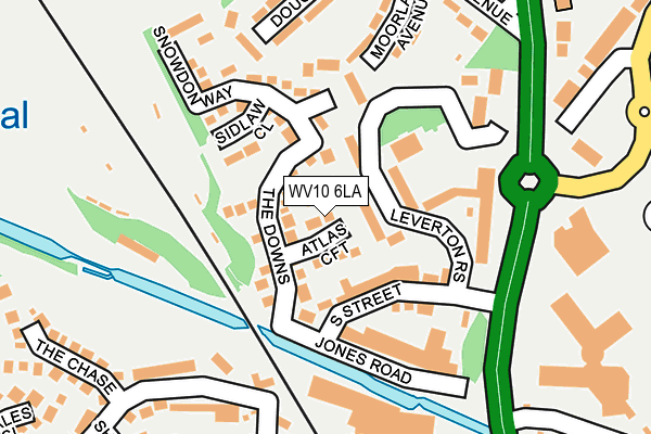WV10 6LA map - OS OpenMap – Local (Ordnance Survey)