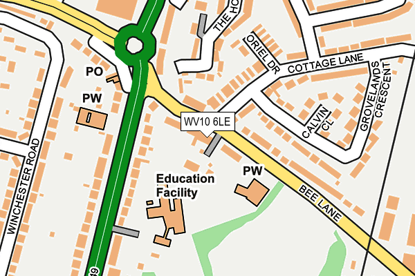 WV10 6LE map - OS OpenMap – Local (Ordnance Survey)