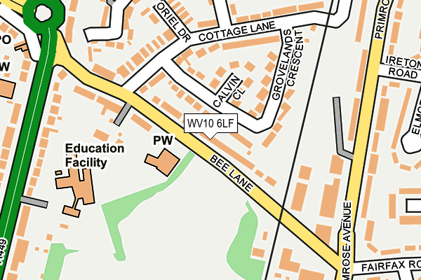 WV10 6LF map - OS OpenMap – Local (Ordnance Survey)