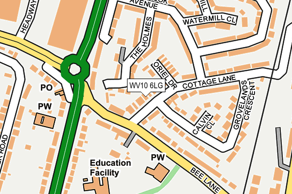 WV10 6LG map - OS OpenMap – Local (Ordnance Survey)
