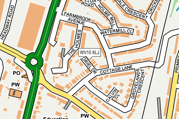 WV10 6LJ map - OS OpenMap – Local (Ordnance Survey)