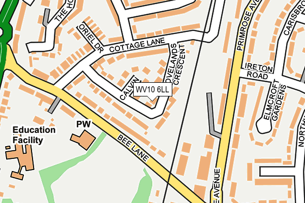 WV10 6LL map - OS OpenMap – Local (Ordnance Survey)