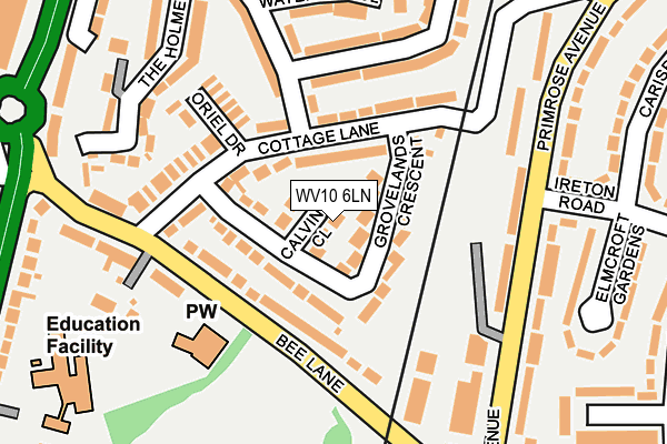 WV10 6LN map - OS OpenMap – Local (Ordnance Survey)