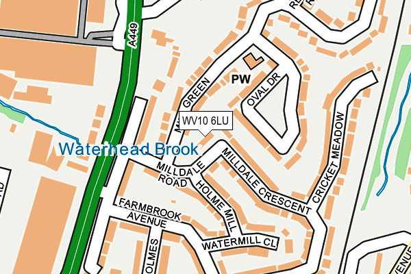 WV10 6LU map - OS OpenMap – Local (Ordnance Survey)